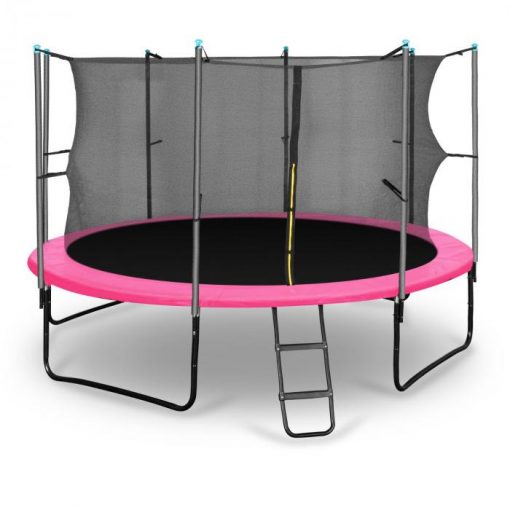 KLARFIT Rocketgirl 366, 366 cm trampolína, vnútorná bezpečnostná sieť, široký rebrík, ružová