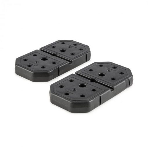 KLARFIT 2 x 7 kg, kotúče činky, nárazuvzdorný plast, čierne