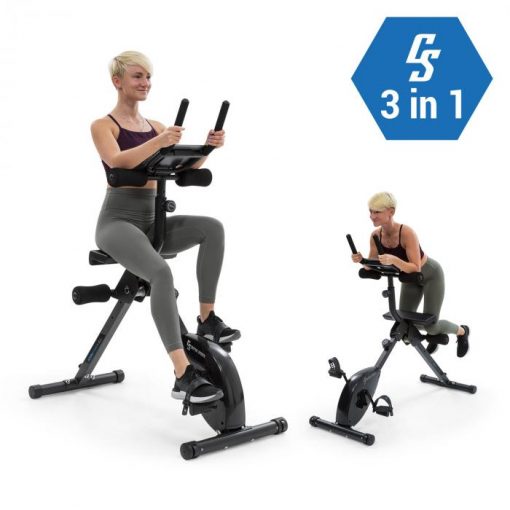 Capital Sports Azura Fusion, domáci cyklo trenažér, 3 v 1, kardio/stacionárny bicykel, AB trenažér