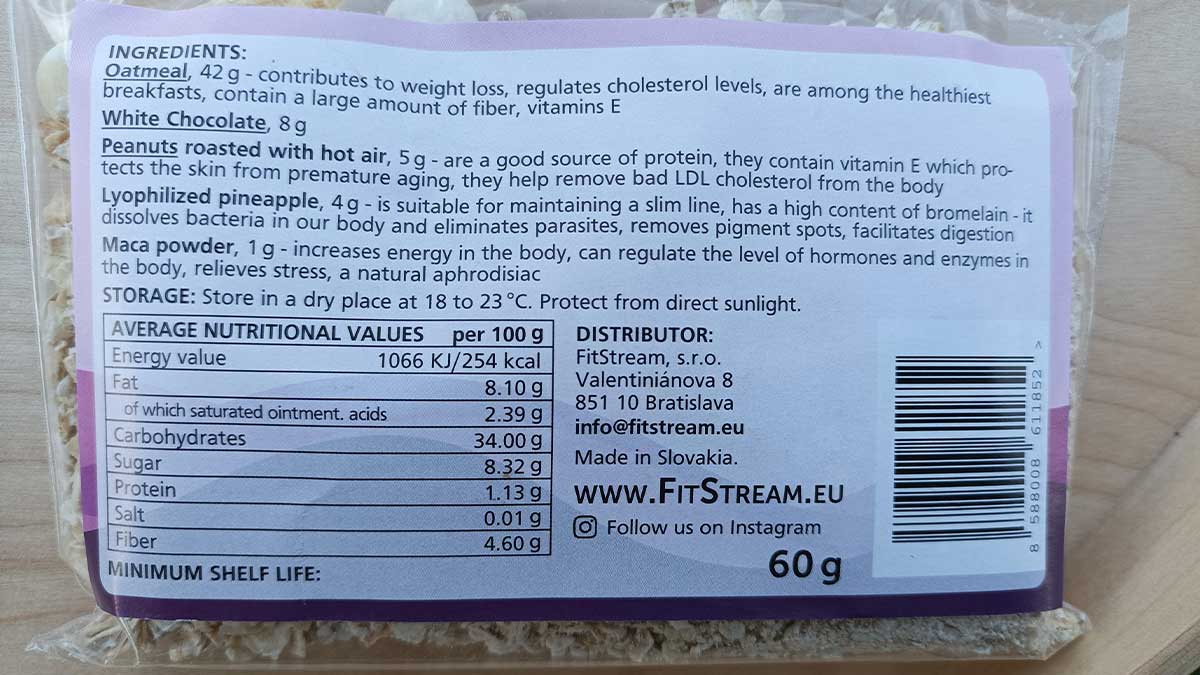 FitStream Quick Oats 5 – 5 kusov balíčkov raňajkovej kaše - recenzia
